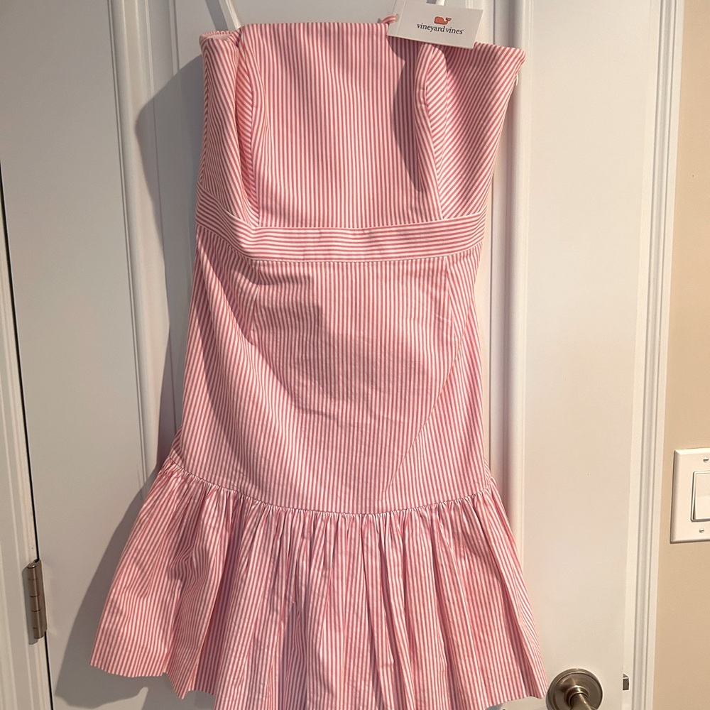 Vineyard Vines Kentucky Derby Pink Seersucker Dress
